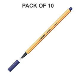 Stabilo Point 88 Fineliner Pen 0.4 mm Metal Enclosed Tip Night Blue, 88 22 PACK OF 10 (Pack of 10) image 2