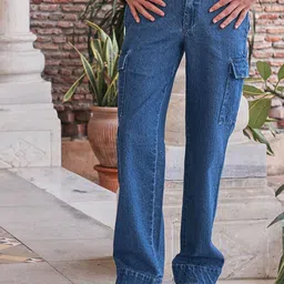 PRIMAL GRAY Men Cotton Straight Fit Mid-Rise Cargo Pant-image-76