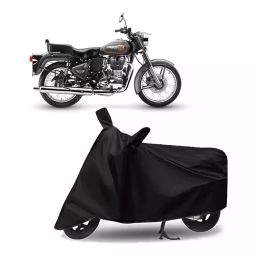 Auto Pearl Bike Cover for Royal Enfield Bullet 500 (Black)-image-94