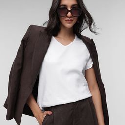French Connection V-Neck Pure Cotton T-shirt-picture-22