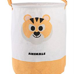 HOUSE OF QUIRK White & Yellow Printed Cotton Laundry Bag-image-44