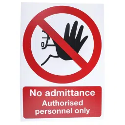 RS PRO Vinyl No Access/Entry Prohibition Sign, No Admittance-Sign, English, 863508-image-69