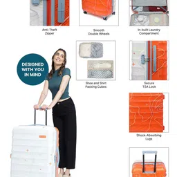 uppercase Set Of 2 Printed Hard-Sided Trolley Bag image 4