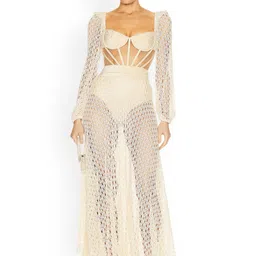 FancyPants V-Neck Puffy Sleeves Swimwear Cover up Set-image-94