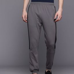 HRX by Hrithik Roshan Men Mid-Rise Regular Fit Lifestyle Joggers with Side Stripe-picture-4