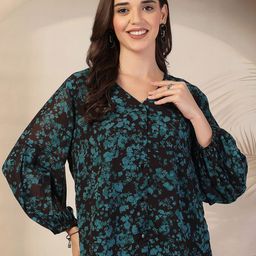 House Of Zelena Floral Print Top-image-30