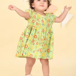 Fabindia Print Fit & Flare Dress-image-7