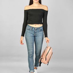 Label nyc apparel Women Ribbed Off-Shoulder Bardot Crop Top-image-90