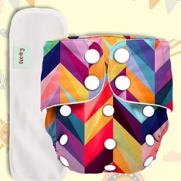 Deedry Cloth Diapers Reusable, Adjustable with Snap Buttons & comes with Insert - Pink-1