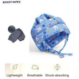 BOXOT IMPEX Adjustable Cushioned Baby Safety Helmet with knee pad (color may vary) HK-6-17