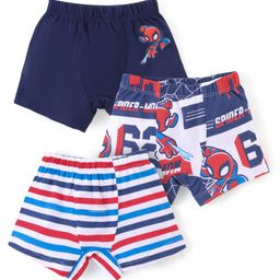 Babyhug Marvel Cotton Knit Briefs with Spider Man Graphics Pack of 3 - Multicolour-picture-15