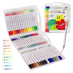 Bunie Double Headed Acrylic Marker Colors Set  48 Pcs Multicolor-picture-11