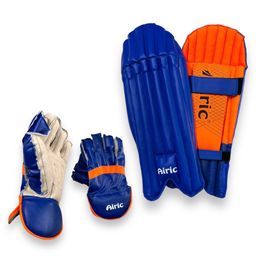 Airic Durable & Stylish Wicket Keeping Leg Guard & Gloves (Boys Size 8-12 yrs) Cricket Kit-13
