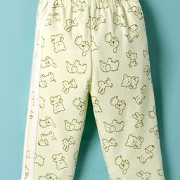 Tango Interlock Knit Full Length Animal Printed Track Pant - Mint-image-52
