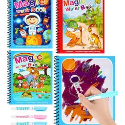 Bunie Magic Water Painting Book with Magic Doodle PenPack of 3 Random Color & Design-21