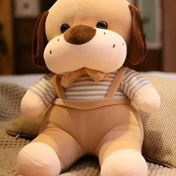 Tickles Cute Puppy Dog Soft Stuffed Plush Animal Toy for Kids Boys & Girls Birthday Gift (Color: Brown Size: Length 30 cm)-image-70
