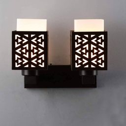 Gojeeva Black Wood Square Shaped Wall Lamp-picture-13
