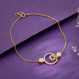 GIVA Women Gold Circular Magic Diamond Bracelet-image-18