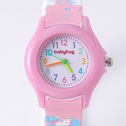 Babyhug Analog Watch with Unicorn Print - Pink image 4