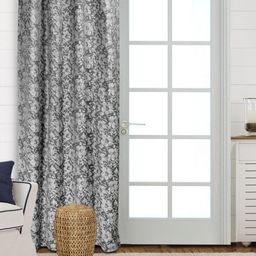 Saral Home Grey Floral Room Darkening Long Door Curtain-picture-43