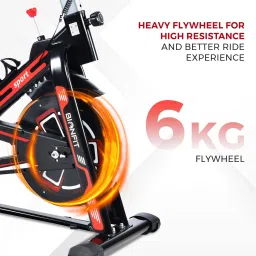 bionfit SpinZ1 Exercise Cycle for Home Gym with Attached Stepper, User Weight: 120 kg Spinner Exercise Bike image 4