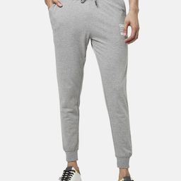 People Men Grey Melange Slim Fit Joggers-image-60