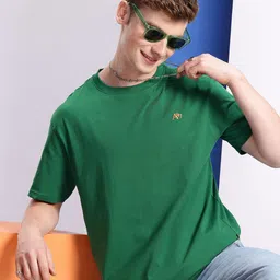 Aeropostale Drop-Shoulder Sleeves Pure Cotton T-shirt-image-4