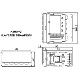 Omron Temperature & Alarm Indicator, K3MA-L-C AC/DC24V image 2