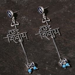 Voylla Silver-Plated Quirky Drop Earrings-38