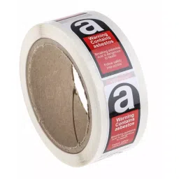 RS PRO Black/Red/White Vinyl Safety Labels, Breathing Asbestos Dust Is Dangerous To Health, Follow Safety Instructions, Model No 7632070 (1 Roll of 250)-image-7