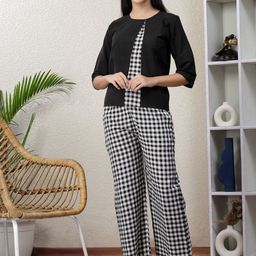 NEUDIS Women Checked Night suit-picture-33