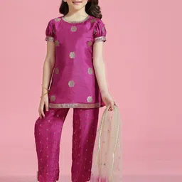 MASTARANG Girls Regular Kurti with Palazzos & With Dupatta-image-49