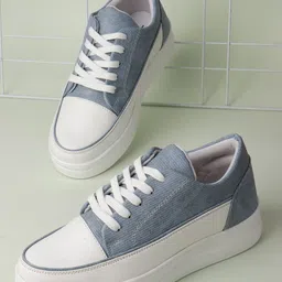 VENDOZ Women Textured Lace-Ups Sneakers-picture-2