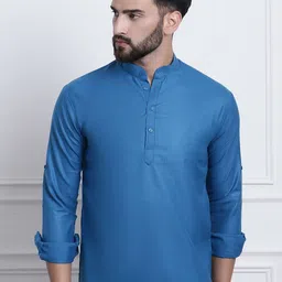 Anug by SOJANYA Men Blue Kurta-image-65