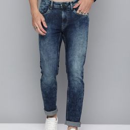 Flying Machine Men Blue Micheal Slim Tapered Fit Light Fade Stretchable Jeans-image-55