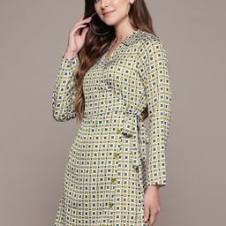 Nautica Geometric Print Wrap Dress-image-56
