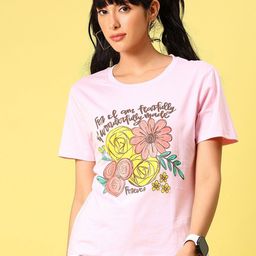 V-Mart Floral Printed Round Neck Cotton Regular Fit T-shirt-picture-37
