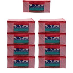 AMAK INC Pink Fabric Multi-Utility Wardrobe Organisers-picture-1