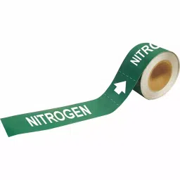 BRADY Pipe Marker Nitrogen Green & White for 2-1/2 to 6 inch Outer Diameter Pipe, 9F238 Pack of 25 Pcs)-image-59