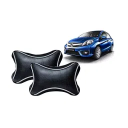 Auto Pearl Black Dots CV Car Neck Rest Pillow Compatible for Honda Amaze 2018-image-44
