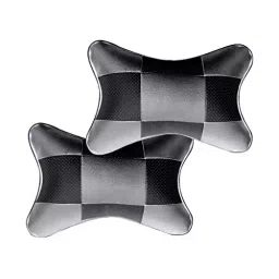 Auto Pearl Black and Grey Designer Car Neck Rest Pillow Compatible for Elantra 2017-32