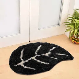 Myntra Elegant Homes Black & Beige Self-Designed Anti-Skid Doormat-image-68