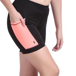Flingr Women Colourblocked Skinny Fit High-Rise Sports Shorts-picture-3