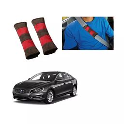 Auto Pearl Seat Belt Cushion (Pack of 2, Brown Red) Compatible for Volvo S60-image-98