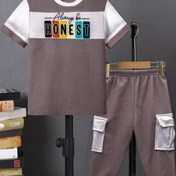 MISHA ENTERPRISE Kids-Unisex Polyester Self Design T-shirt & Trousers-image-22
