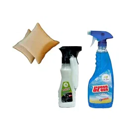 Auto Pearl Combo of 2 Pcs Car Vastra Car Cushion, Air Gloss Glass Cleaner & Car Dash Board-10