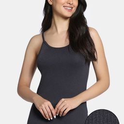 Zivame Ribbed Thermal Spaghetti Top-image-34