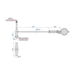 Insize Precision Bore Gauge with Waterproof Dial Indicator 400-800 mm Measuering Range, 2527-800WP image 3