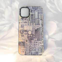 CASE CREATION Geometric Printed iPhone 14 Pro Back Case-17