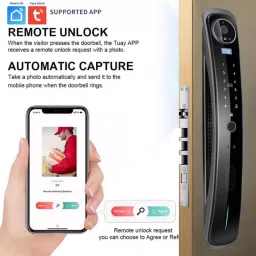 GOLENS Premium Luxurious Design Digital Door Lock 7 Way To Unlock 3D Face Recognition, X25 image 3